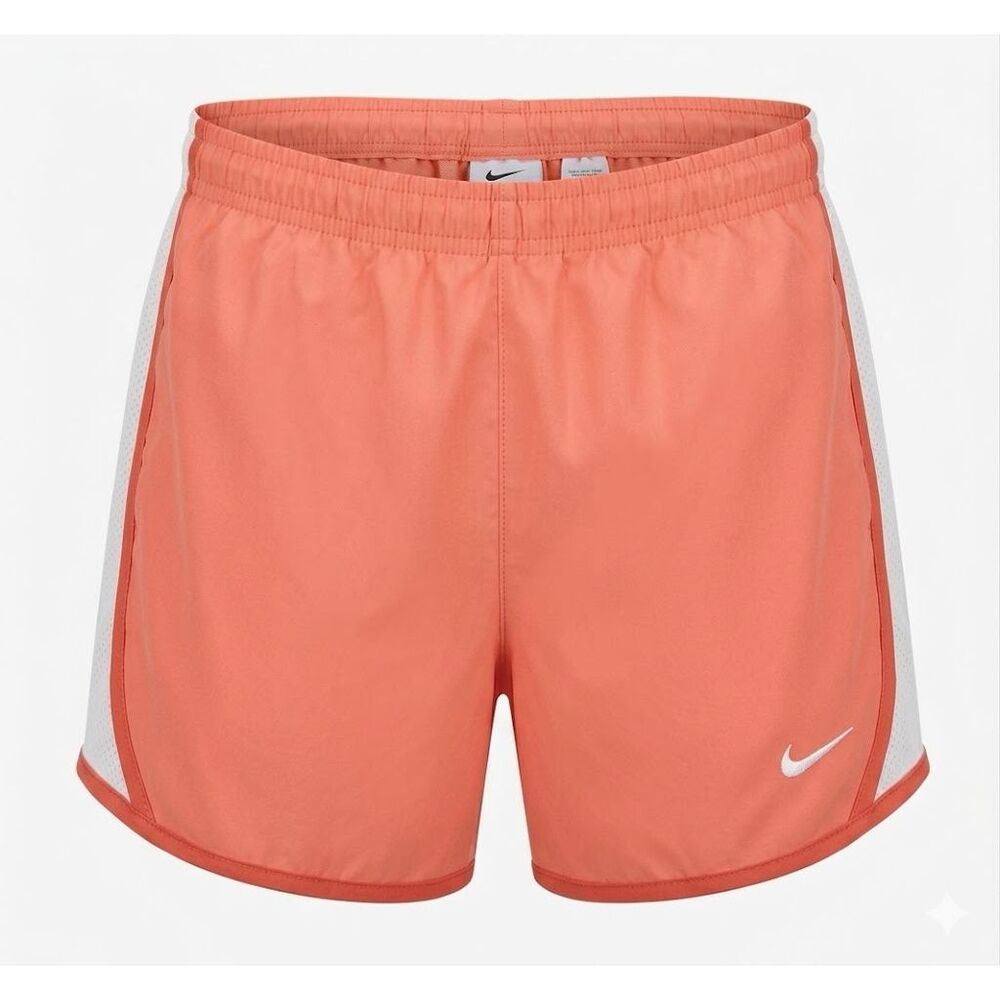 #603. Nike GIRLS YOUTH Vintage Coral/White Tempo Dri-FIT Running Shorts